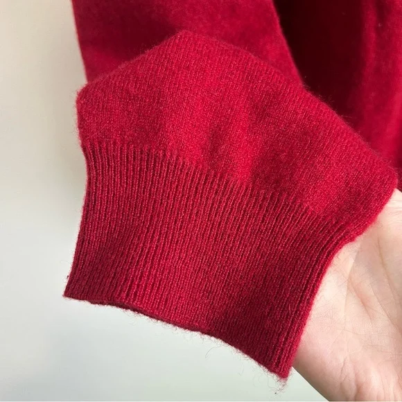 Club Room red cashmere V-neck Sweater 2 Ply Red Men’s Size XL - Picture 9 of 12